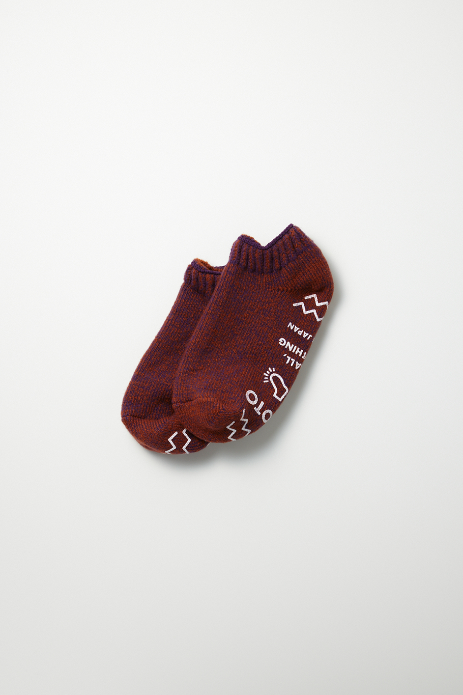 rototo - pile sockslippers - purple/brown