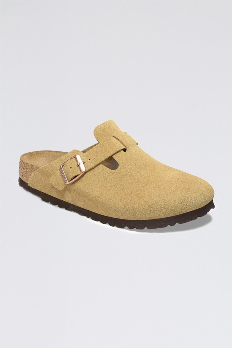 birkenstock - boston suede latte cream