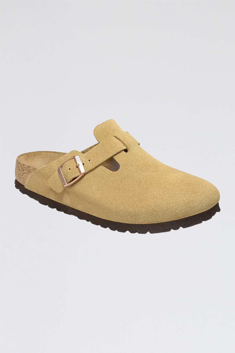 birkenstock - boston suede latte cream