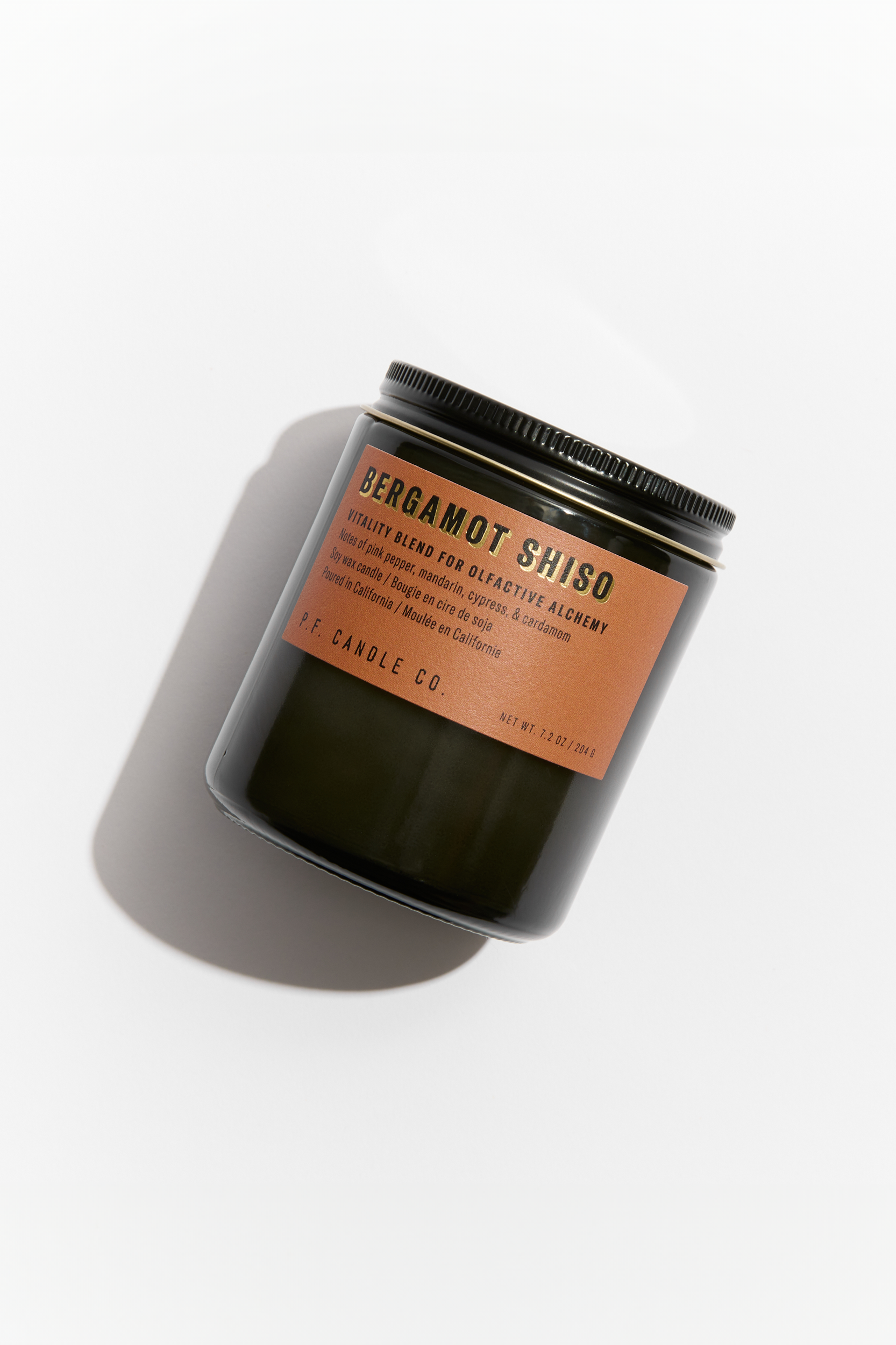p.f candle co. | soy candle - bergamot shiso