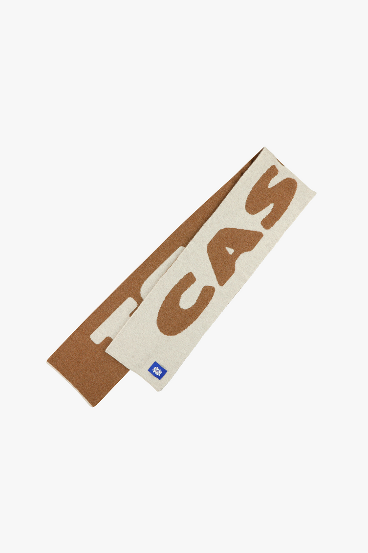 Castart logo scarf - camel