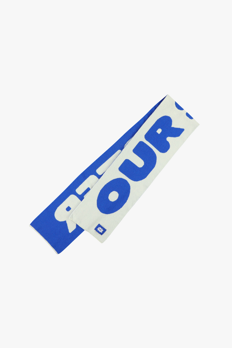Our Sister logo scarf - blue