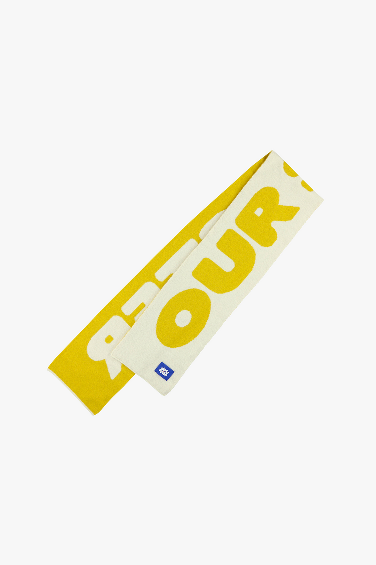 Our Sister logo scarf - yellow