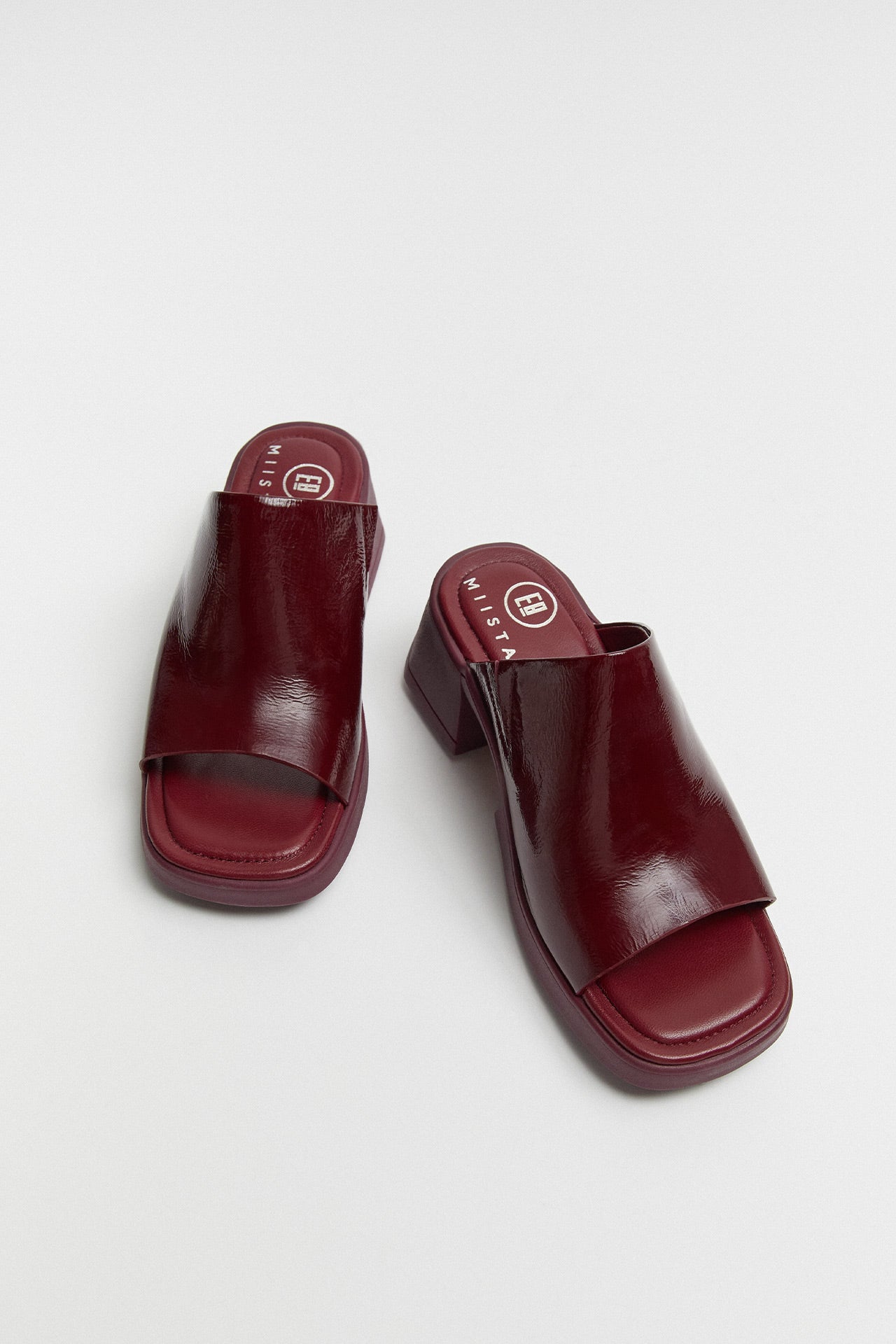 miista clarin burgundy mule sandal - Main Image