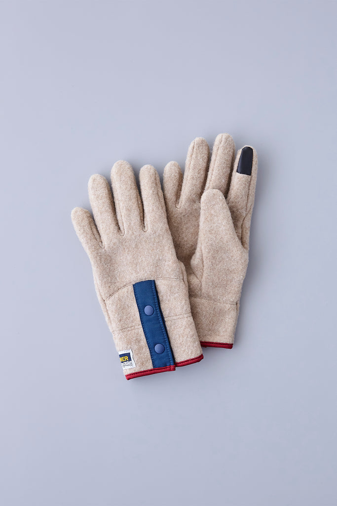 elmer | fleece gloves - camel