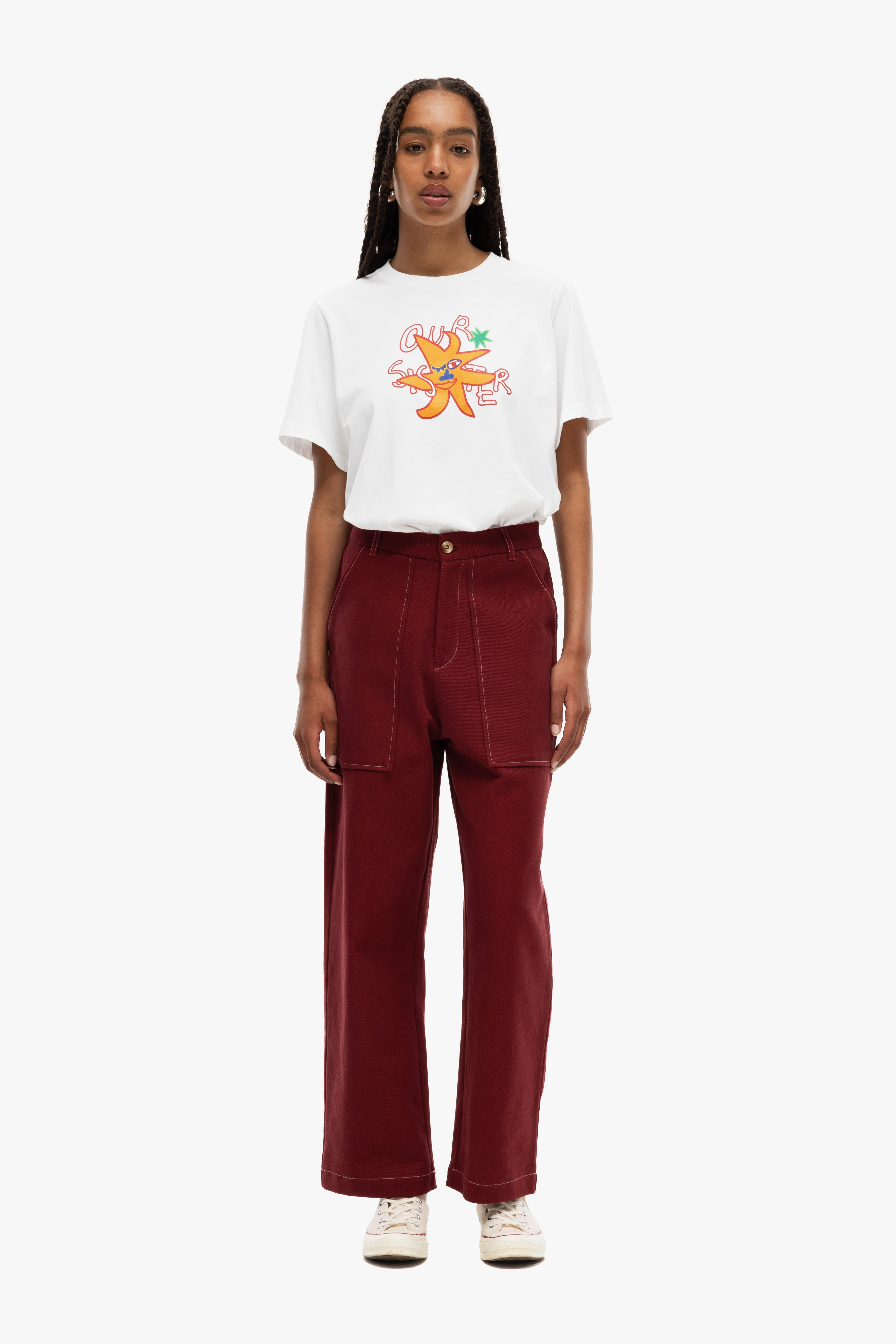 Animal pants - Burgundy