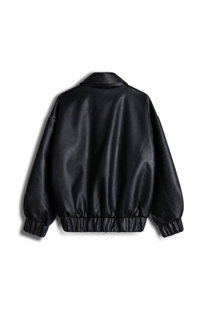 welter shelter - puff paddy faux leather - black