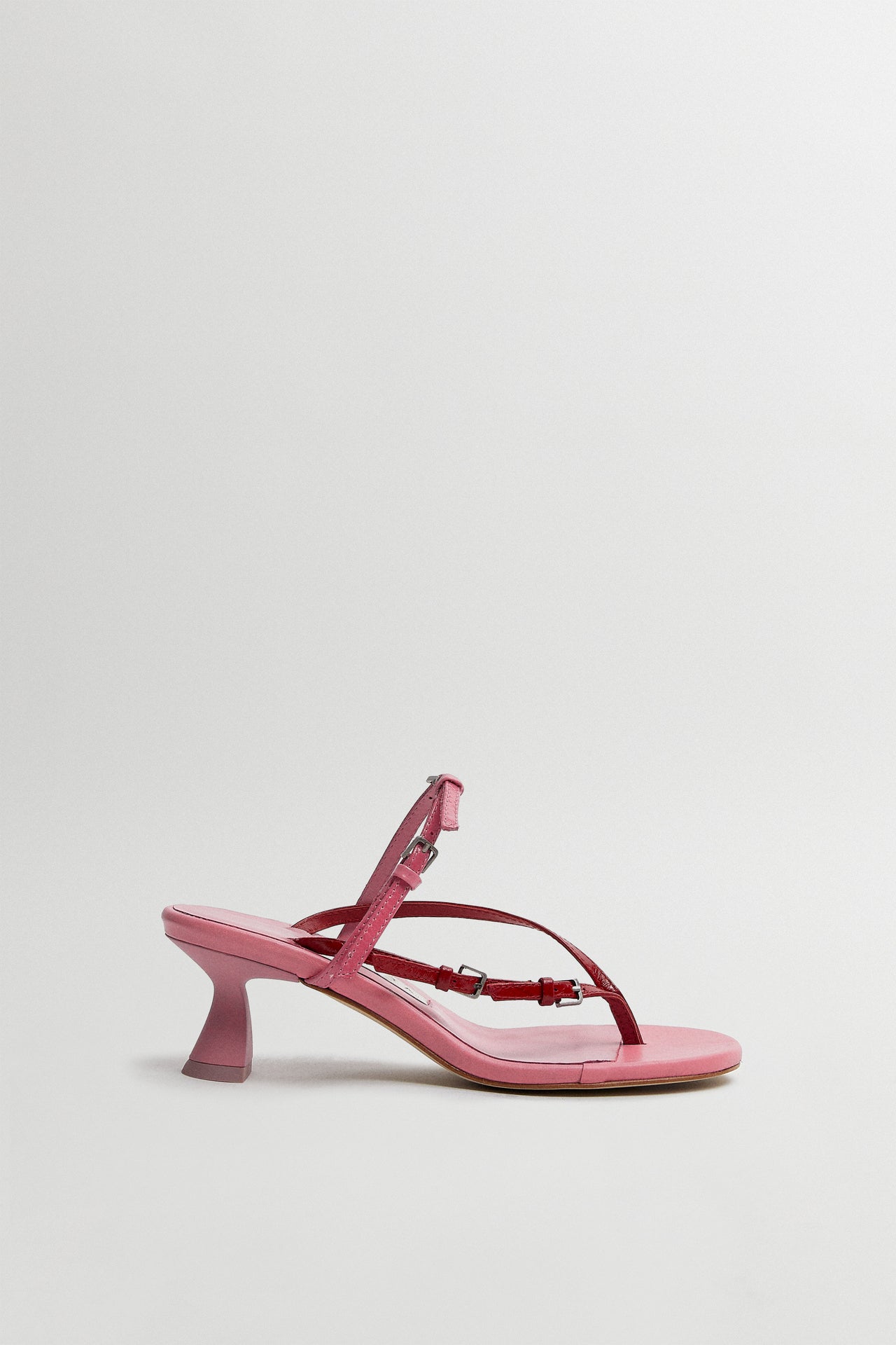 miista - abisai mini buckled sandals - red/pink