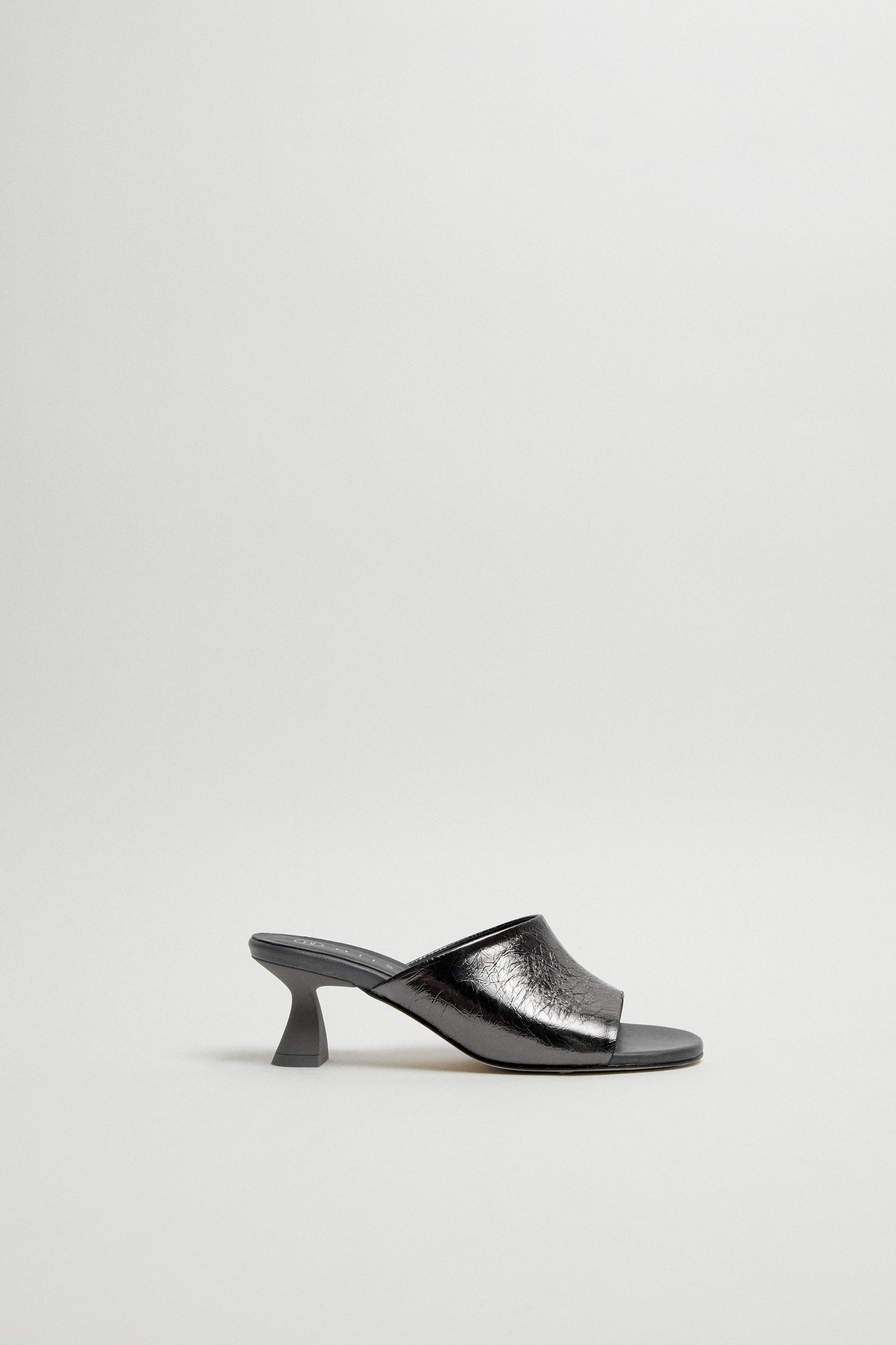 miista - talita dark grey mule sandals